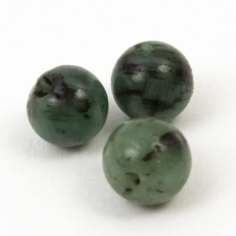 Smaragd, anboret, 10mm, rund, 1stk.